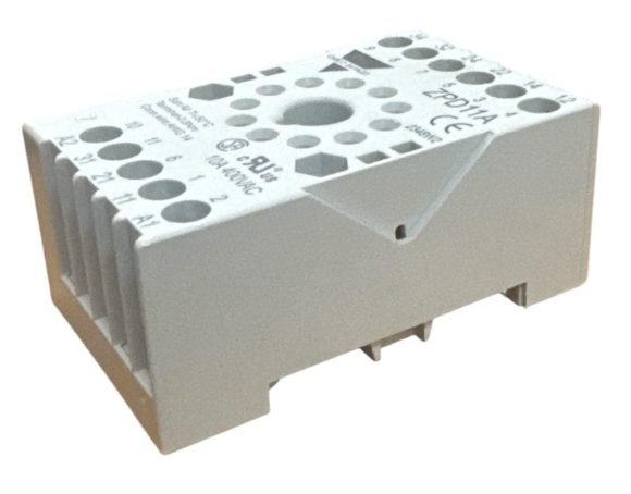 BASE PARA RELEVADOR 11 PINES CIRCULARES 10A ZPD11A Carlo Gavazzi