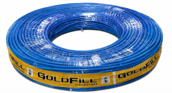 Cabo Flexível 2,5mm Rolo 100 Metros Com inmetro Cobertura Azul Goldfill