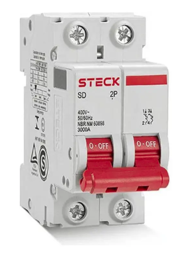 Disjuntor Interruptor Bipolar 2p 10a Curva C Steck