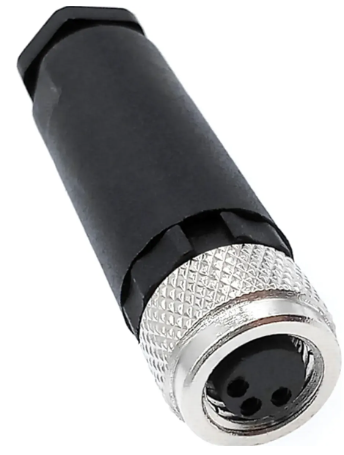 Conector Para Sensor M8 3 Pinos Fêmea Reto